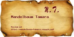 Mandelbaum Tamara névjegykártya